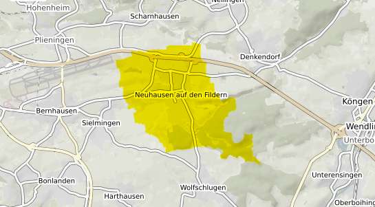 Immobilienpreisekarte Neuhausen auf den Fildern